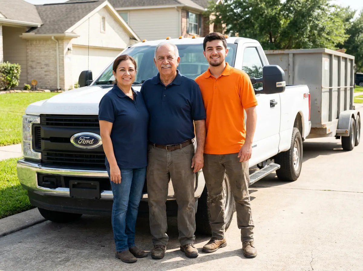 Big Rig Dumpster Rental dumpster rental team in Houston, TX